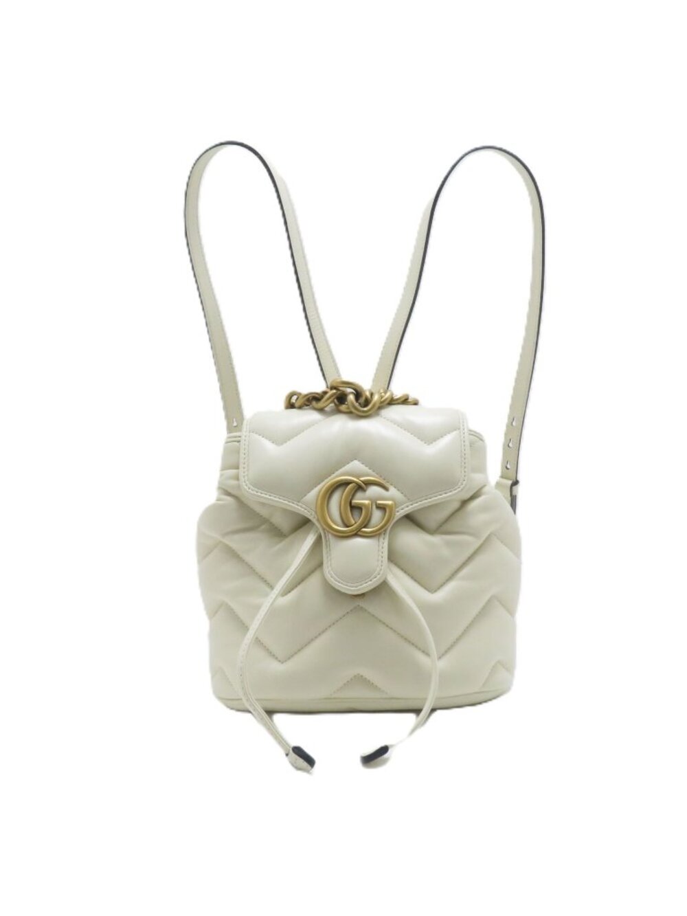 Gucci GG Marmont Backpack Ivory Leather